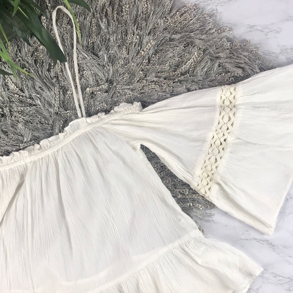 Zara | Off the Shoulder White Top - Picture 6 of 7
